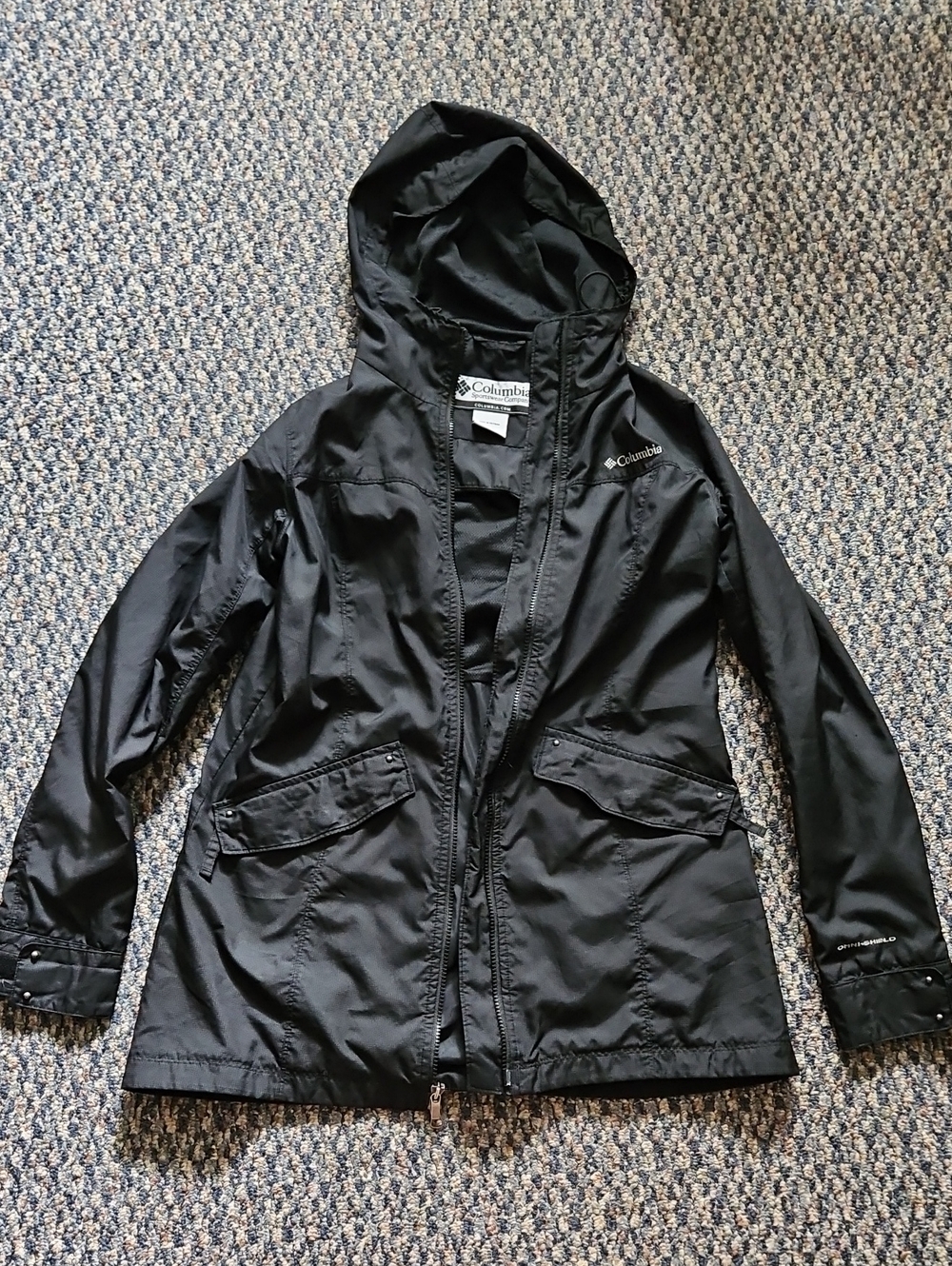 Columbia Black Hooded Utility Jacket Women